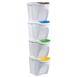 Kosze do segregacji odpadów śmieci pojemniki plastikowe 4x21L 4SZT ORION 731320
