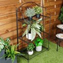 Kwietnik metalowy czarny 3-piętrowy 58x30.5x101cm PROGARDEN 339451