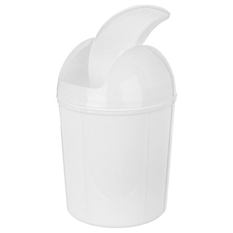 Mały kosz na śmieci na biurko łazienkowy do biura łazienki biały 920 ml ORION 731295