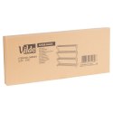 Metalowa półka na buty regał stojak organizer czarny 4-poziomowy 61.5x19x50cm VILDE 568024