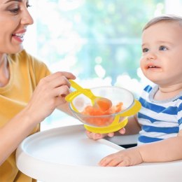 Miseczka plastikowa dziecięca dla dzieci dziecka z przyssawką i łyżeczką 400ml ORION 129804