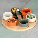 Miseczki ceramiczne na przekąski oliwki orzeszki na tacy 7-ele EXCELLENT HOUSEWARE 139748