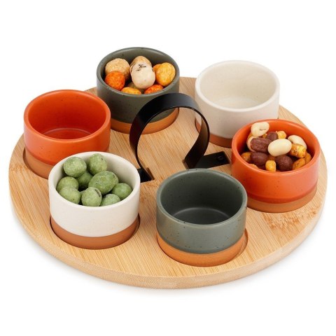 Miseczki ceramiczne na przekąski oliwki orzeszki na tacy 7-ele EXCELLENT HOUSEWARE 139748