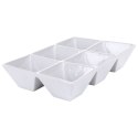 Miseczki na przekąski orzeszki oliwki porcelanowe białe 23.5x16x4.5cm ALPINA 139374