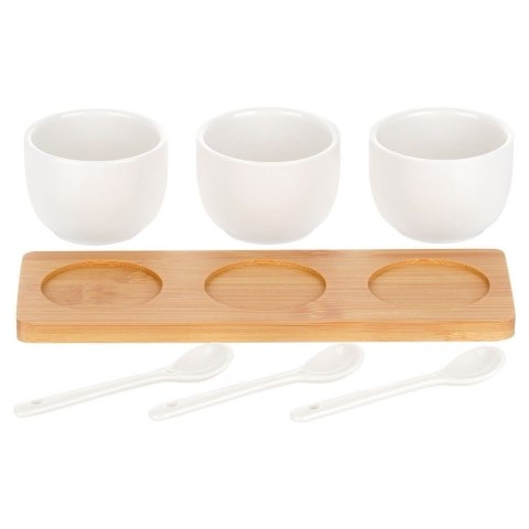 Miseczki na przekąski przystawki sosy ceramiczne białe 90ml 7-ele EXCELLENT HOUSEWARE 139074