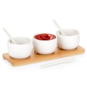 Miseczki na przekąski przystawki sosy ceramiczne białe 90ml 7-ele EXCELLENT HOUSEWARE 139074