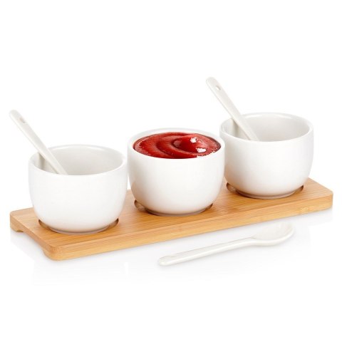 Miseczki na przekąski przystawki sosy ceramiczne białe 90ml 7-ele EXCELLENT HOUSEWARE 139074