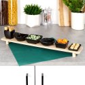 Miseczki na przekąski sos dip ceramiczne czarne na tacy 50cm 7-ele EXCELLENT HOUSEWARE 139307