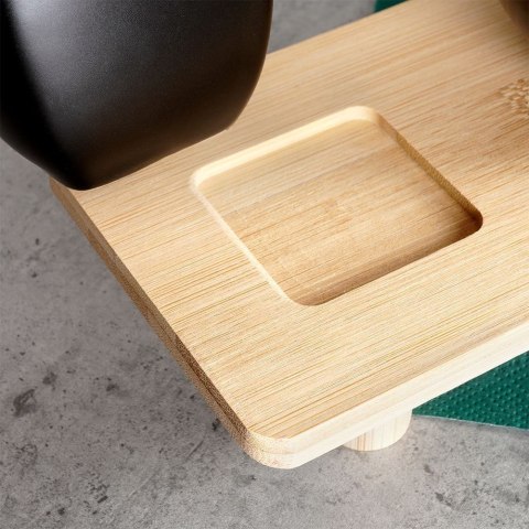 Miseczki na przekąski sos dip ceramiczne czarne na tacy 50cm 7-ele EXCELLENT HOUSEWARE 139307