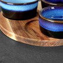 Miseczki na przekąski sos dip ceramiczne na tacy 20cm 4-ele EXCELLENT HOUSEWARE 139308-N