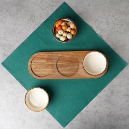 Miseczki na przekąski sos dip ceramiczne na tacy 29.5cm 3 szt. EXCELLENT HOUSEWARE 139311