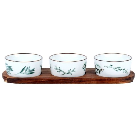 Miseczki na przekąski sos dip miski ceramiczne 30cm 4-ele EXCELLENT HOUSEWARE 139641