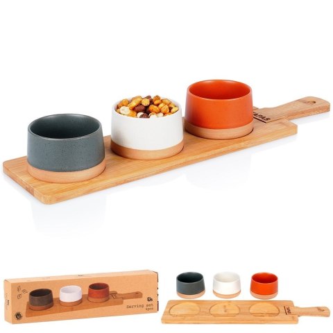 Miseczki na przekąski sos dip miski ceramiczne 48cm 4-ele EXCELLENT HOUSEWARE 139644