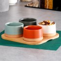 Miseczki na przekąski sos dip miski ceramiczne na tacy 22cm 5-ele EXCELLENT HOUSEWARE 139645