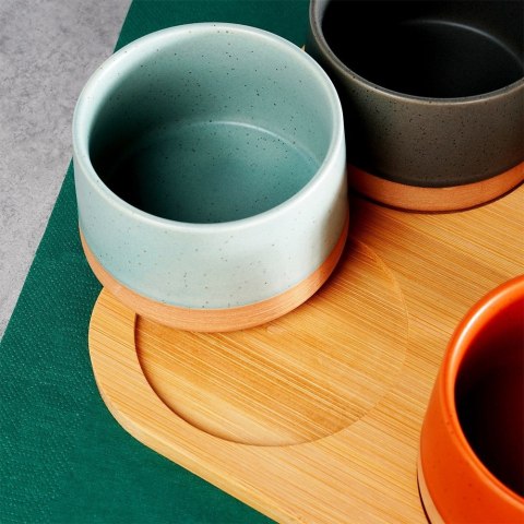 Miseczki na przekąski sos dip miski ceramiczne na tacy 22cm 5-ele EXCELLENT HOUSEWARE 139645