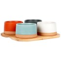 Miseczki na przekąski sos dip miski ceramiczne na tacy 22cm 5-ele EXCELLENT HOUSEWARE 139645