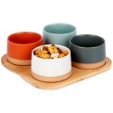 Miseczki na przekąski sos dip miski ceramiczne na tacy 22cm 5-ele EXCELLENT HOUSEWARE 139645