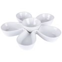 Miseczki na przekąski sosy dipy ceramiczne białe 25x25x5cm ALPINA 139348