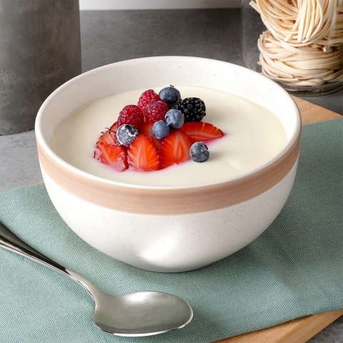 Miska ceramiczna na zupę do zupy miseczka beżowa ARTHENA BEIGE 14.5cm 720ml NAVA 10-141-085