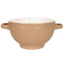 Miska do zupy na zupę bulionówka z uchem ceramiczna 640ml brązowa VILDE 139118-B