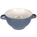 Miska do zupy na zupę bulionówka z uchem ceramiczna 640ml niebieska VILDE 139118-N