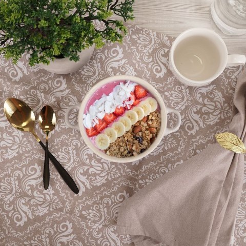 Miska do zupy na zupę bulionówka z uchem ceramiczna 640ml szara VILDE 139118-S