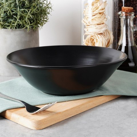 Miska sałatkowa na sałatkę surówkę ceramiczna czarna SOHO 23.5cm 1.1L NAVA 10-099-284
