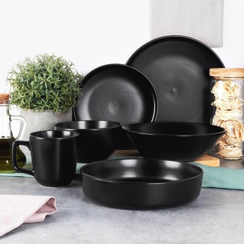Miska sałatkowa na sałatkę surówkę ceramiczna czarna SOHO 23.5cm 1.1L NAVA 10-099-284
