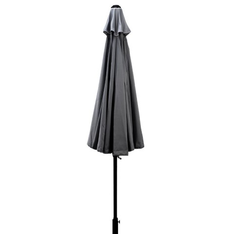 Parasol ogrodowy podświetlany szary z korbką 24 LED 260cm AMBIANCE 339339