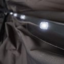 Parasol ogrodowy podświetlany szary z korbką 24 LED 260cm AMBIANCE 339339