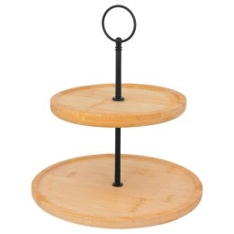 Patera na ciasto owoce babeczki ciasta piętrowa drewniana BRUNBESTE BB-3803