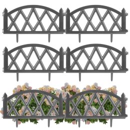 Płotek ogrodowy grafitowy 50x30cm 6 szt. VILDE 351006-G