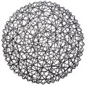 Podkładka na stół papierowa czarna okrągła 35cm ORION 728014