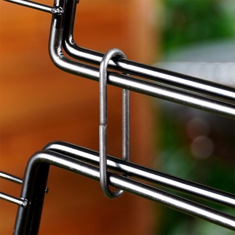 Ruszt do grillowania burgerów metalowy czarny nieprzywierający 49x21.1cm VAGGAN 489308