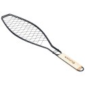 Ruszt do grillowania ryby stalowy czarny nieprzywierający 60x14.5cm VAGGAN 489310