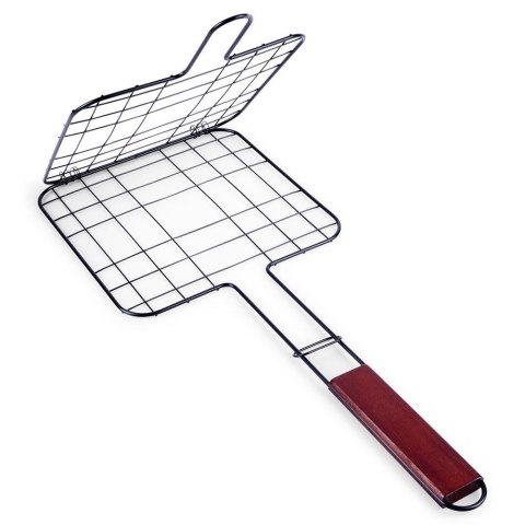 Ruszt do grillowania stalowy czarny nieprzywierający 20x47cm BBQ COLLECTION 489182