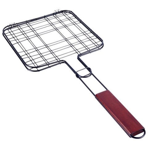 Ruszt do grillowania stalowy czarny nieprzywierający 20x47cm BBQ COLLECTION 489182