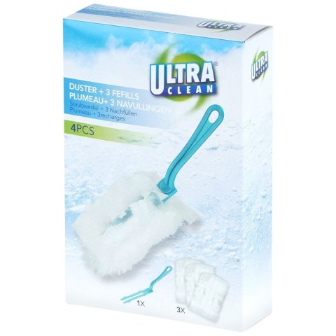 Szczotka do kurzu pajęczyn miotełka z wkładami wymiennymi 28cm 4-ele ULTRA CLEAN 779074