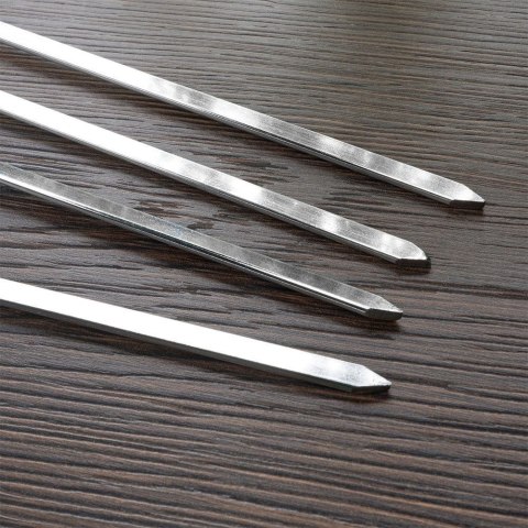 Szpikulce do szaszłyków mięsa szampury stalowe 47cm szpikulec 4 sztuki BBQ 489171