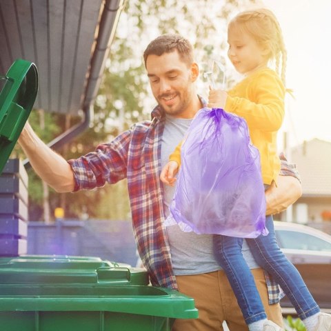 Worki na śmieci zapachowe lawendowe fioletowe 60L 10 sztuk ORION 750666
