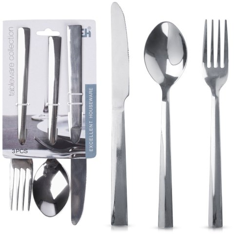 Zestaw sztućców komplet stalowy 3-ele EXCELLENT HOUSEWARE 139391