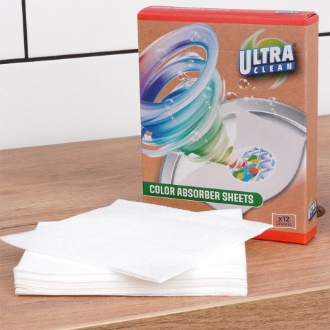 Chusteczki listki do prania wyłapujące kolor 12 sztuk ULTRA CLEAN 779098