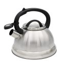 Czajnik stalowy z gwizdkiem 2.5L indukcja gaz tradycyjny srebrny BRUNBESTE BB-2272