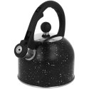 Czajnik stalowy z gwizdkiem mały 1.5L na gaz indukcję czarny BRUNBESTE BB-2415
