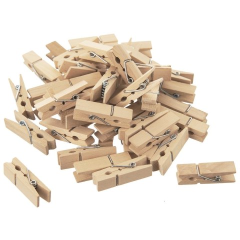 Klamerki dekoracyjne drewniane 4.5cm 50 sztuk ORION 531154