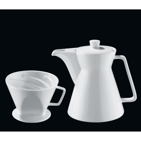 Dzbanek z filtrem do kawy, 1,0 l, śred. 14x18 cm, biały