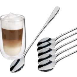 Łyżeczki do latte macchiato, 6 szt., stal nierdzewna, 20 cm