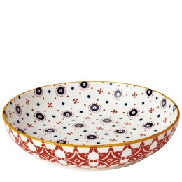 Płytka miska, porcelana, śred. 21 cm, 0,75 l, kafelki