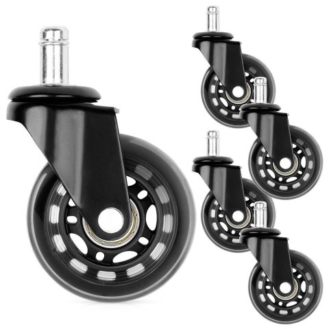 Kółka do fotela IKEA kauczukowe 6.3cm / 10 mm 5 sztuk VILDE 569997
