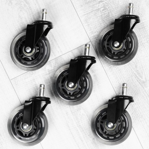 Kółka do fotela IKEA kauczukowe 7.5cm / 10 mm 5 sztuk VILDE 569999